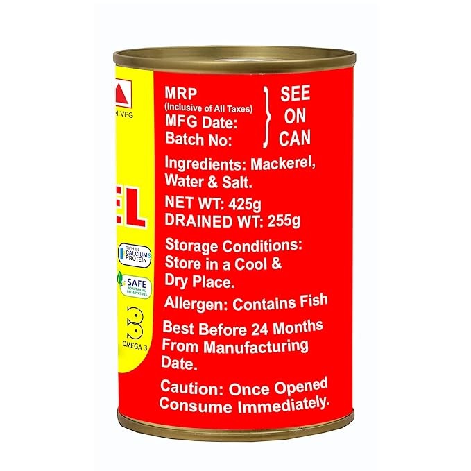 Sea Crown Mackeral in Brine & Oil (425g)