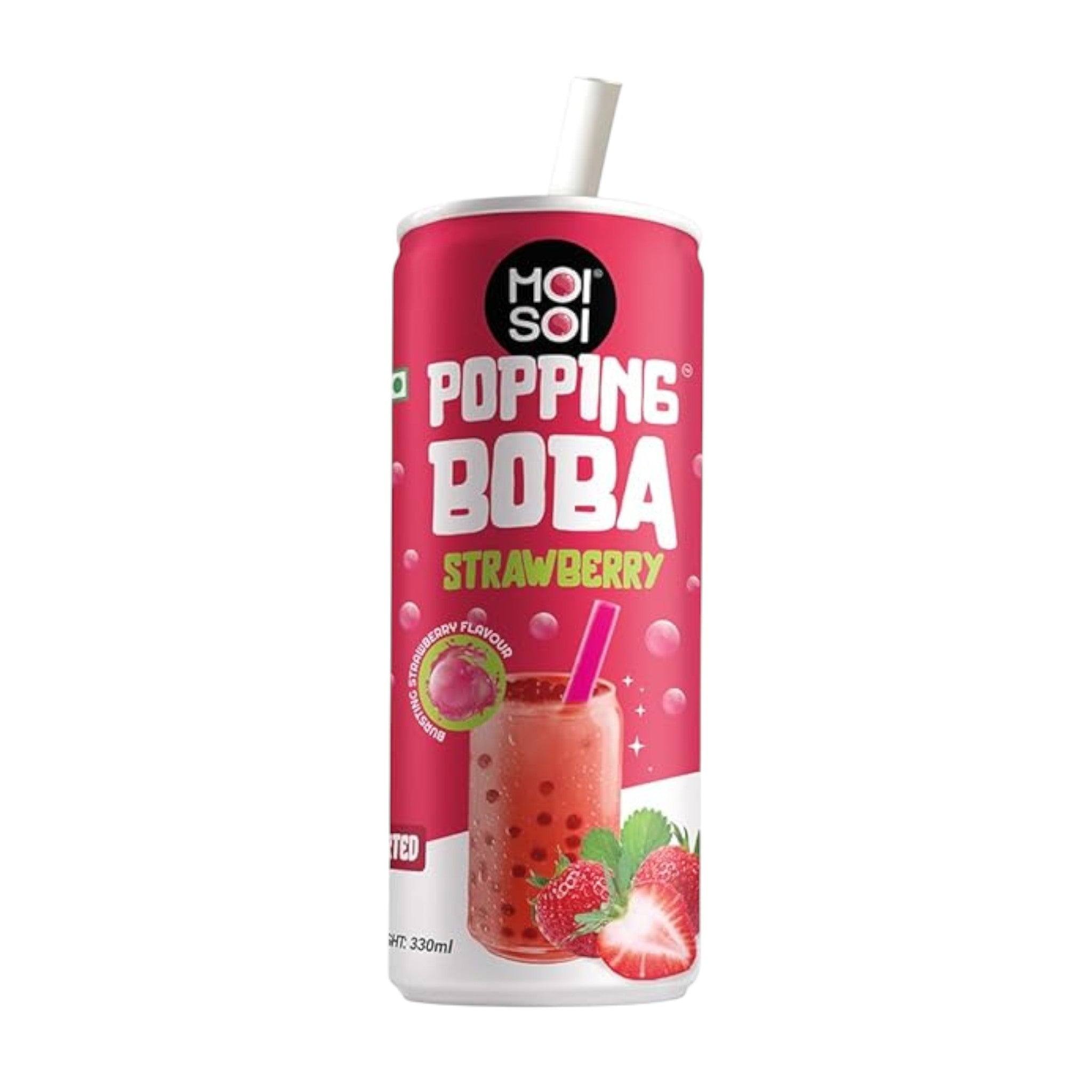 Moi Soi Strawberry Flavor Popping Boba 330ml