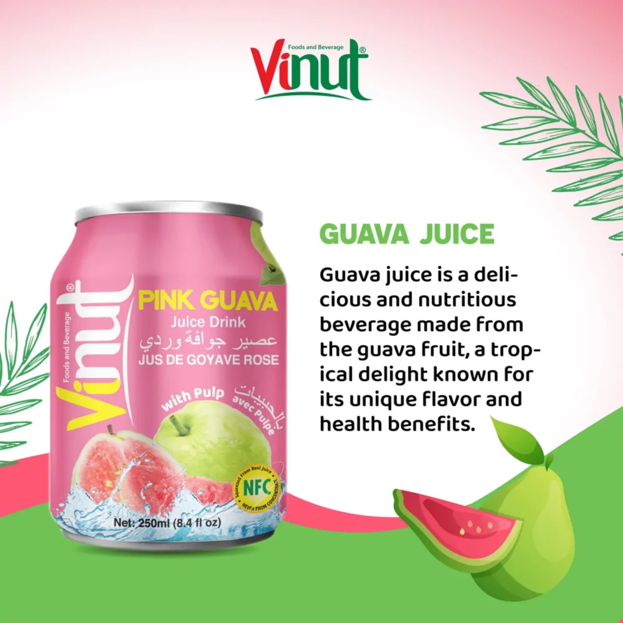 Vinut Guava Juice With Pulp 250 ml