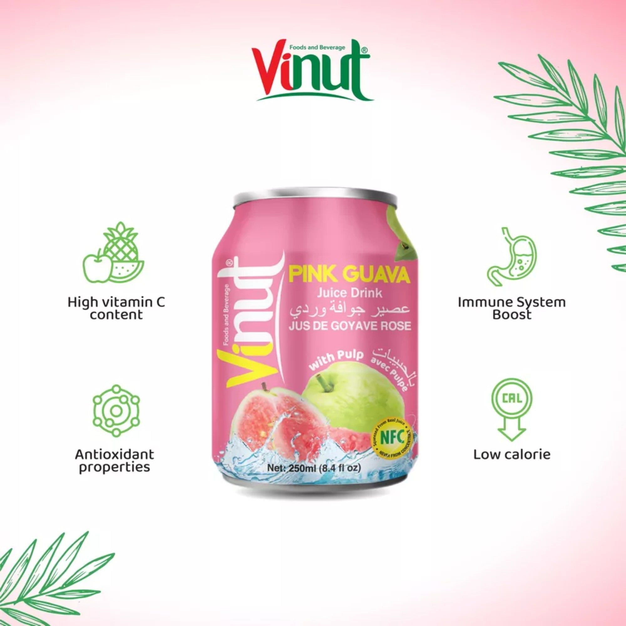 Vinut Guava Juice With Pulp 250 ml