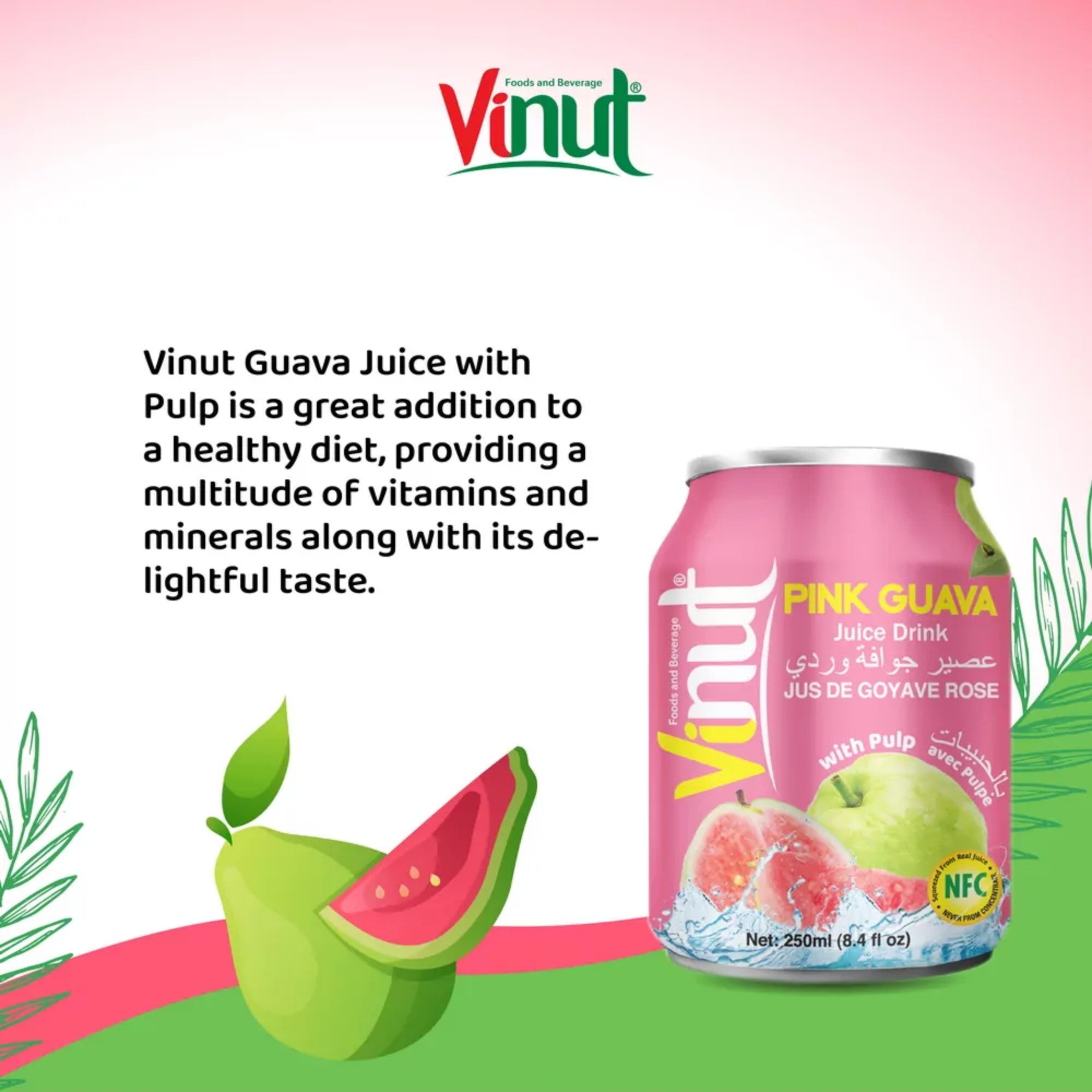 Vinut Guava Juice With Pulp 250 ml