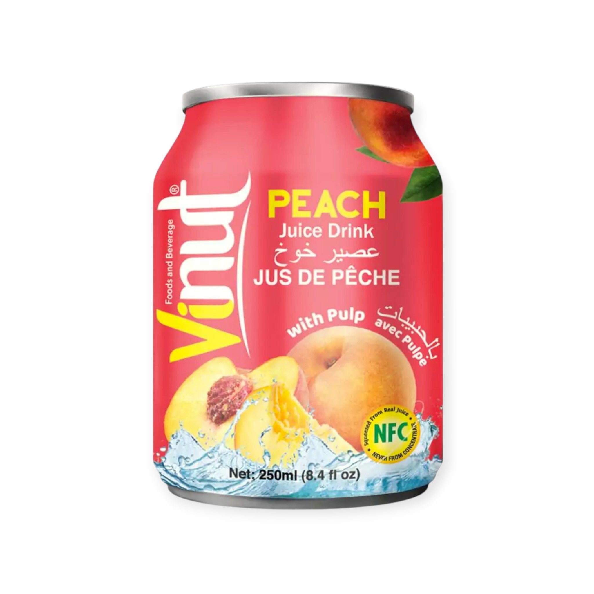 Vinut Peach Juice Drink with Pulp 250ml