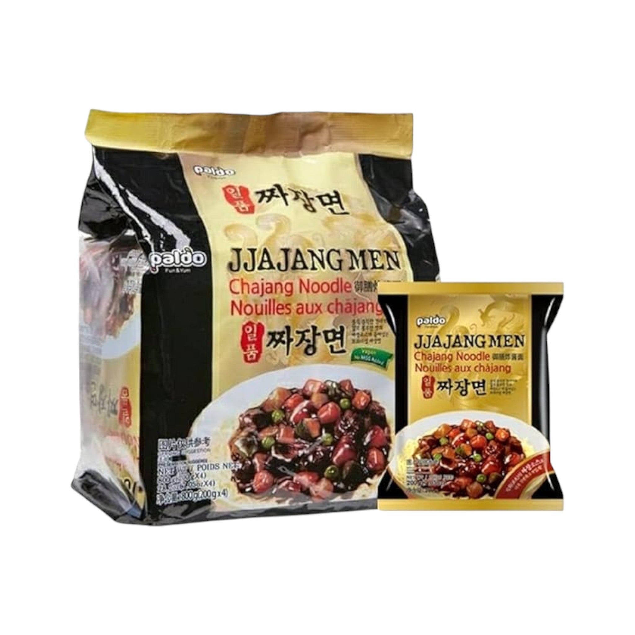 Paldo Black Bean Sauce Veg Jjajang Non Spicy Korean Ramen