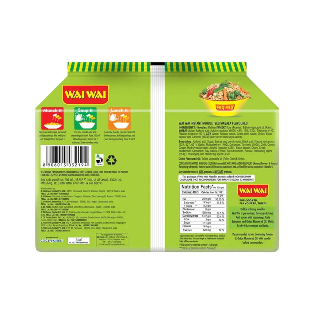 Waiwai Ready to Eat Instant Noodles -Veg