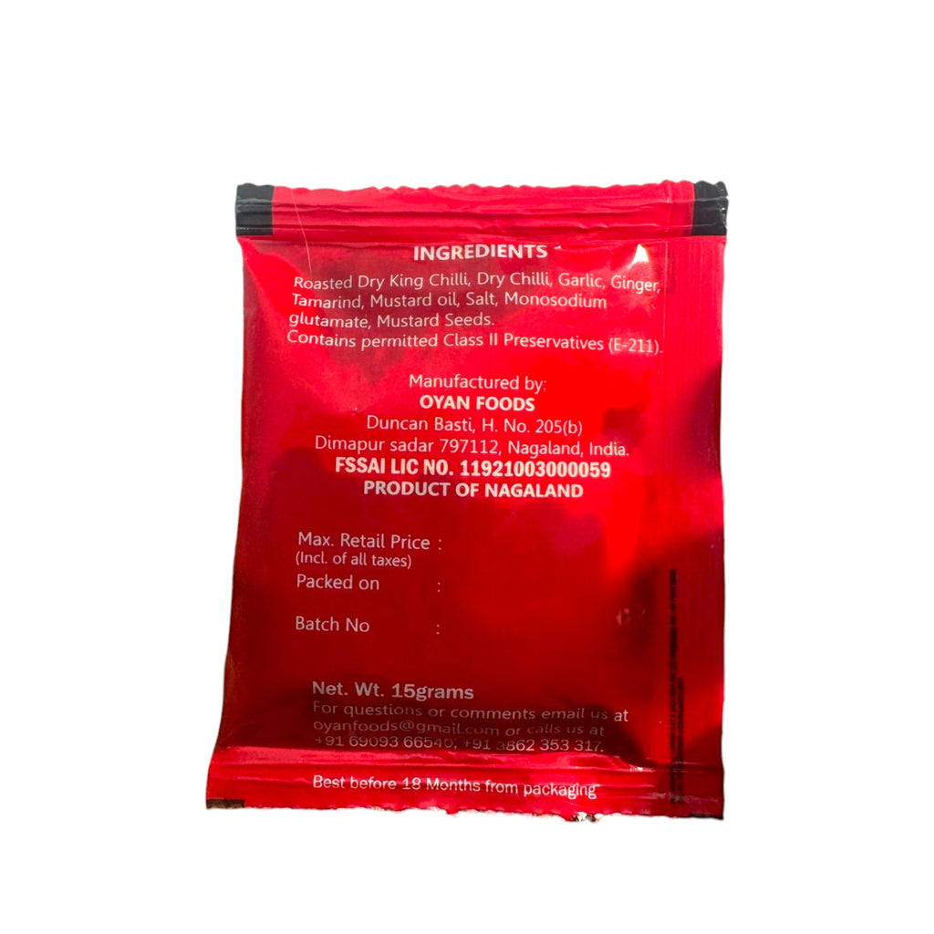 Oyan Foods Roasted King Chilli Chutney-15gm