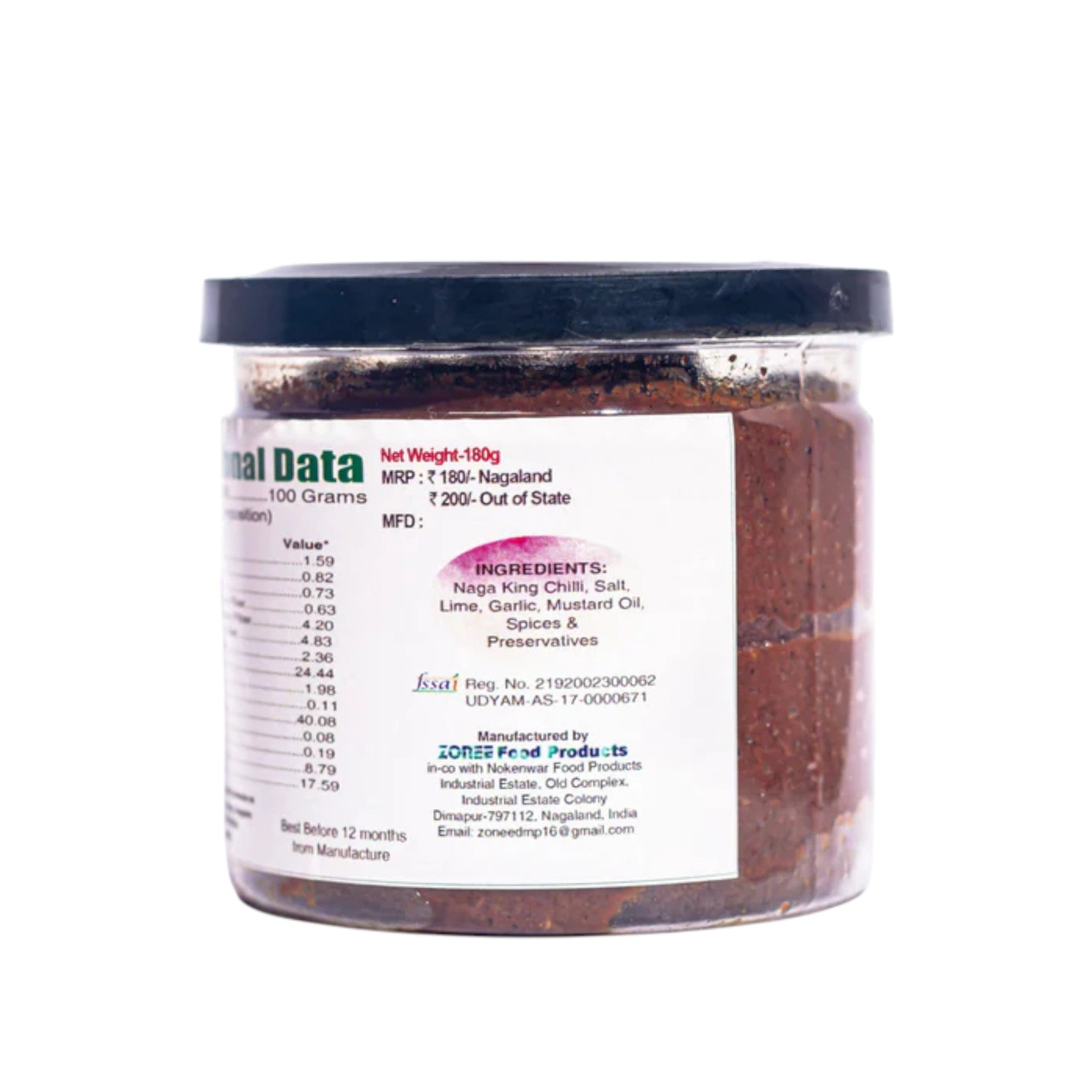 Zonee Dried King Chilly Paste 180g