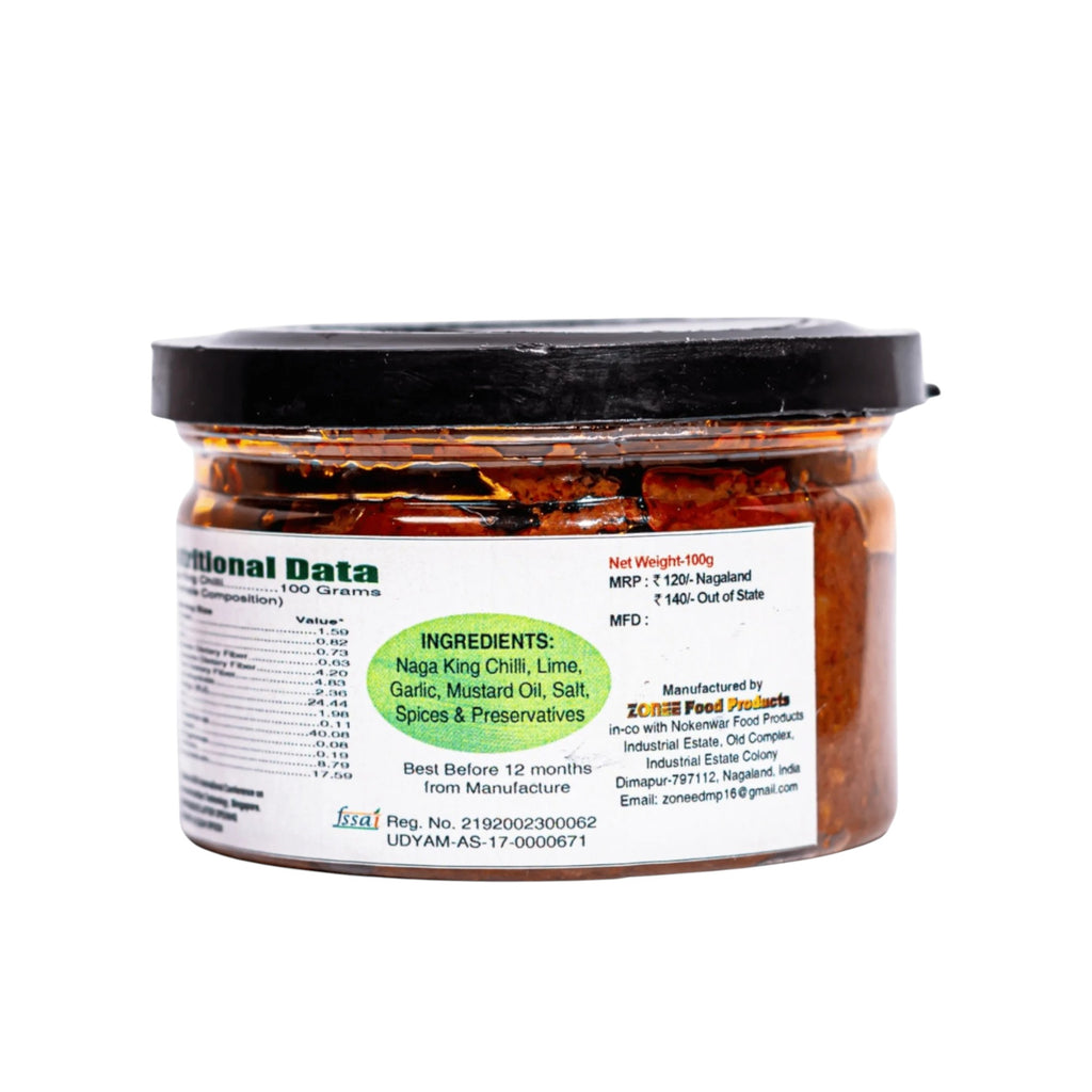 Zonee Fresh Naga King Chilli Pickle 100gm