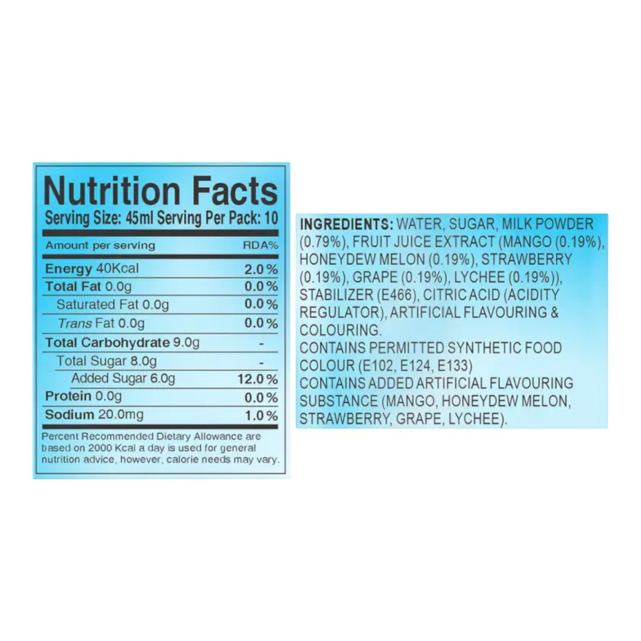 Cocon Yogo Ice jelly Mixed Fruit -10pcs