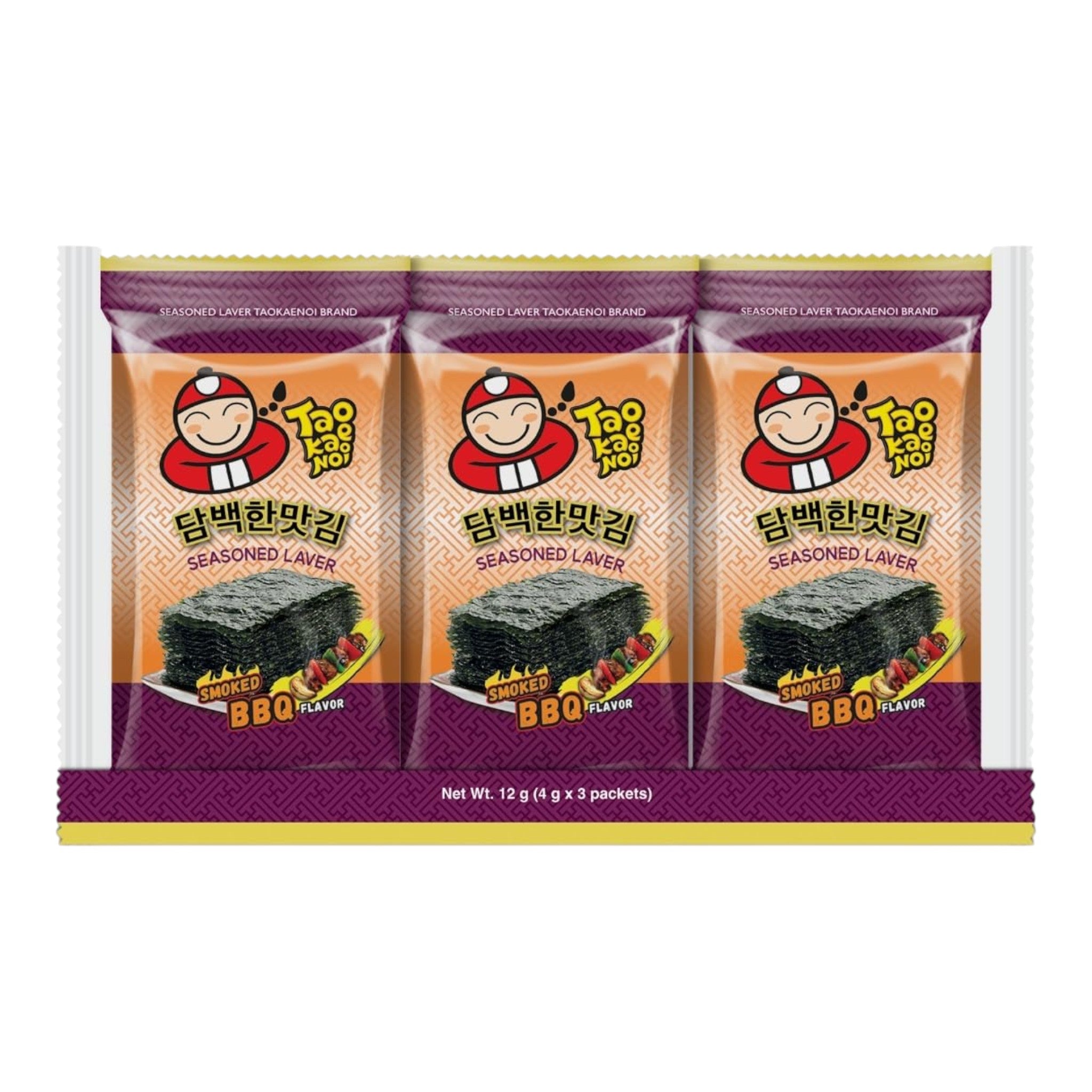 Tao Kae Noi Seasoned Laver Seaweed - Smoked BBQ Flavor