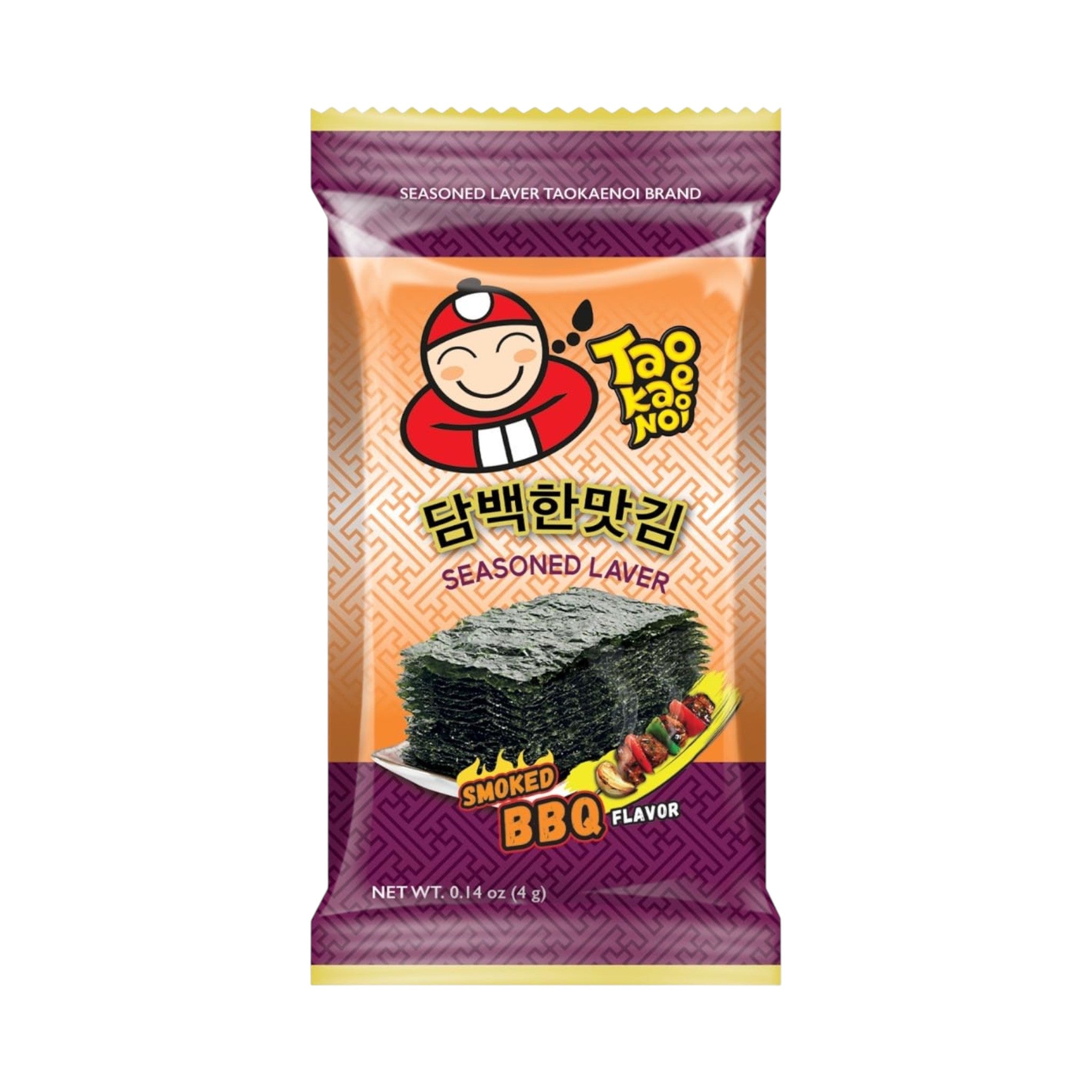Tao Kae Noi Seasoned Laver Seaweed - Smoked BBQ Flavor