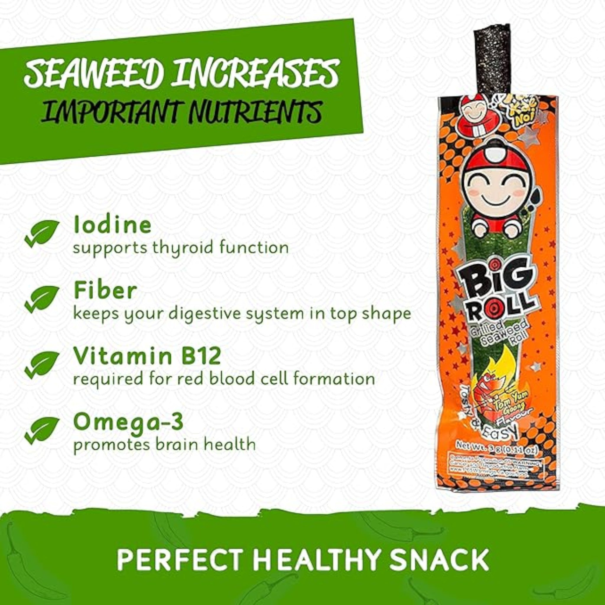 Tao Kae Noi Grilled Seaweed Big Roll Tom Yum Goong Flavour