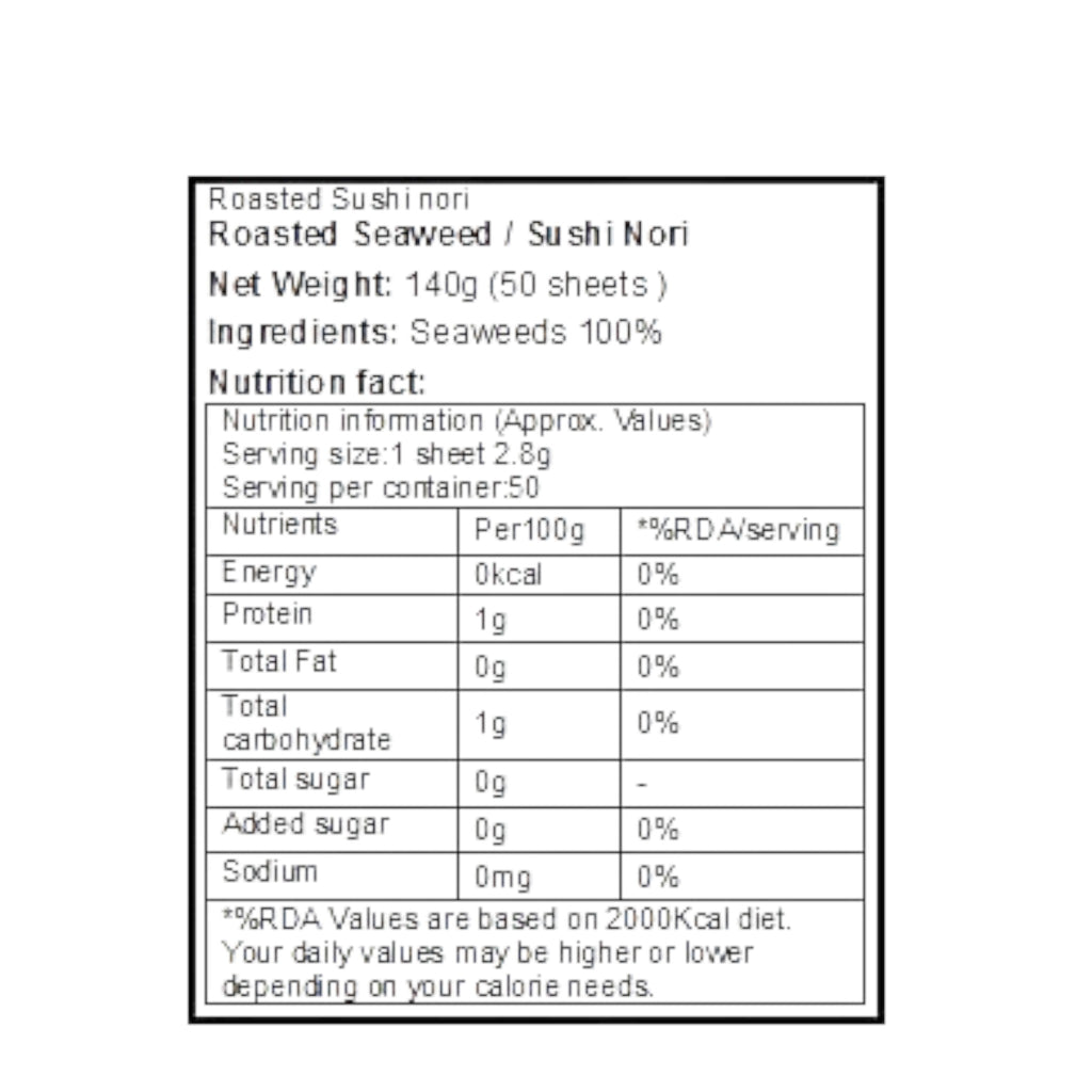 Yakisushi Gold Roasted Sushi Nori,10 Sheets (28 gm)