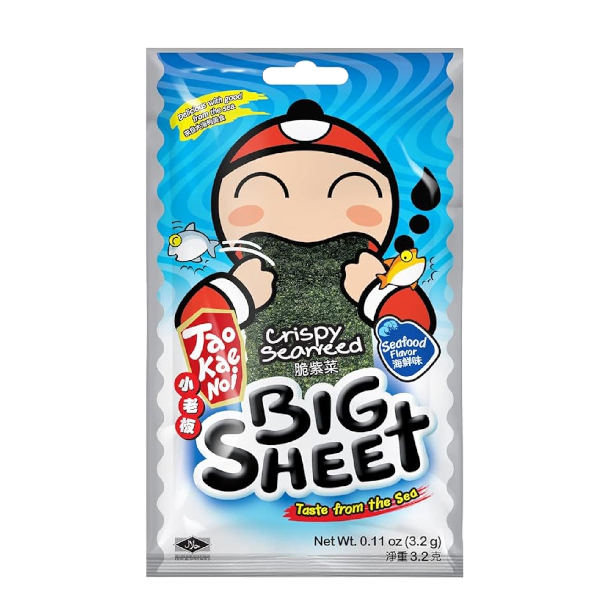 Tao Kae Noi Crispy Seaweed Big Sheet Seafood Flavour