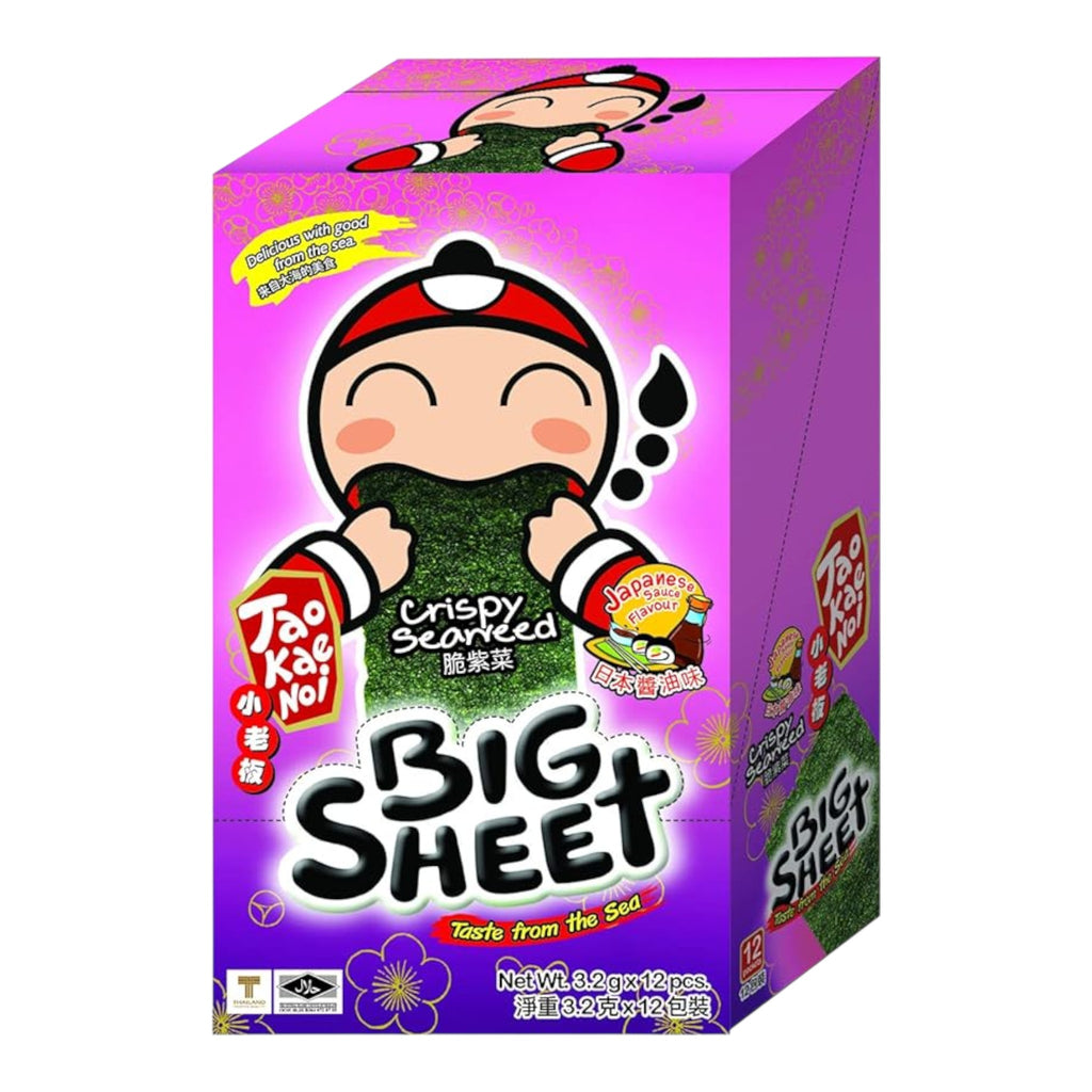 Tao Kae Noi Crispy Seaweed Snack Sheets Japanese Sauce Flavor